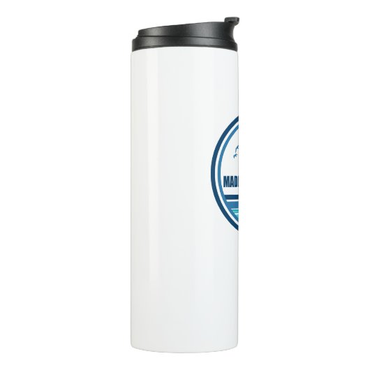 Madeira Beach Florida Palm Tree Vogels Thermosbeker (Gedraaid links)