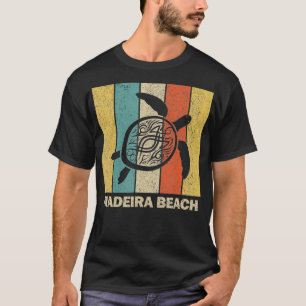 Madeira Beach Florida Retro 80s Tribal Zee Schildp T-shirt