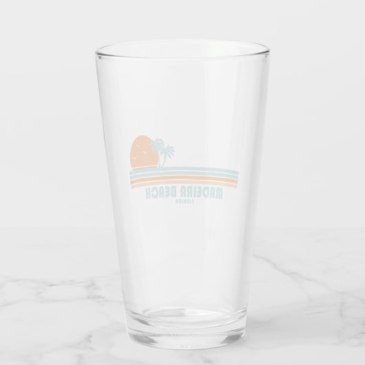 Madeira Beach Florida Sun Palmbomen Glas (Achterkant)