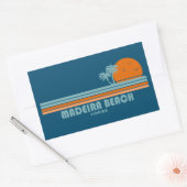 Madeira Beach Florida Sun Palmbomen Rechthoekige Sticker (Envelop)