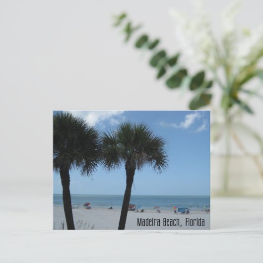 Madeira Beach Palms Briefkaart (Staand voorkant)