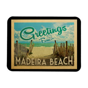 Madeira Beach Vintage Travel Magneet