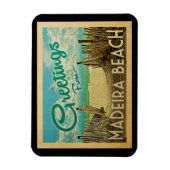 Madeira Beach Vintage Travel Magneet (Verticaal)