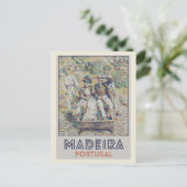 Madeira carreiros do monte illustration Portugal Briefkaart (Staand voorkant)