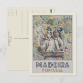 Madeira carreiros do monte illustration Portugal Briefkaart (Voorkant / Achterkant)