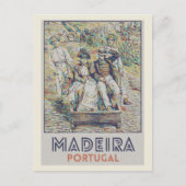 Madeira carreiros do monte illustration Portugal Briefkaart (Voorkant)