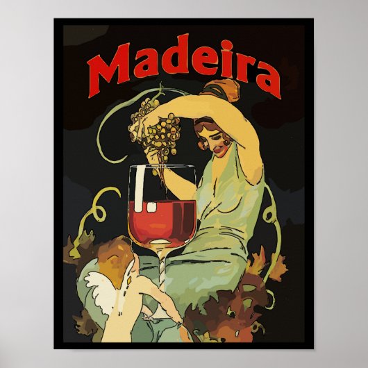 Madeira-druiven, wijn poster (Voorkant)