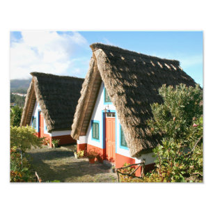 Madeira Eiland foto met Santana's Typische Huizen Afdruk