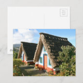 Madeira Eiland foto met Santana's Typische Huizen Briefkaart (Voorkant / Achterkant)