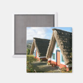 Madeira Eiland foto met Santana's Typische Huizen Magneet (Voorkant / Achterkant)