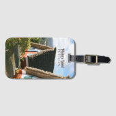 Madeira Eiland foto met Typische Huizen, Portugal Bagagelabel (Voorkant (horizontaal))