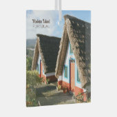 Madeira Eiland foto met Typische Huizen, Portugal Glas Ornament (Voorkant Rechts)