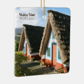 Madeira Eiland foto met Typische Huizen, Portugal Keramisch Ornament (Rechts)