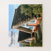 Madeira Eiland foto met Typische Huizen, Portugal Legpuzzel (Verticaal)