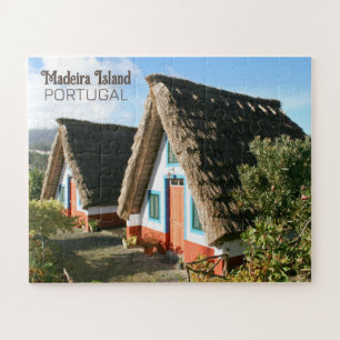 Madeira Eiland foto met Typische Huizen, Portugal Legpuzzel