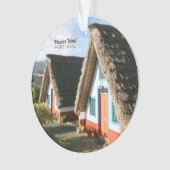 Madeira Eiland foto met Typische Huizen, Portugal Ornament (voorkant)