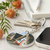 Madeira Eiland foto met Typische Huizen, Portugal Sleutelhanger (Voorkant Rechts)