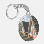 Madeira Eiland foto met Typische Huizen, Portugal Sleutelhanger (Voorkant Links)