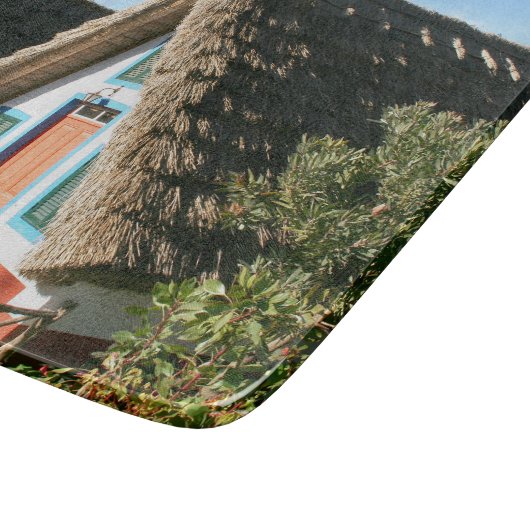 Madeira Eiland foto met Typische Huizen, Portugal Snijplank (Hoek)