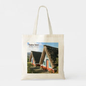 Madeira Eiland foto met Typische Huizen, Portugal Tote Bag (Achterkant)