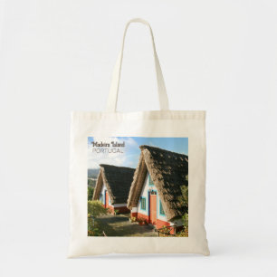 Madeira Eiland foto met Typische Huizen, Portugal Tote Bag