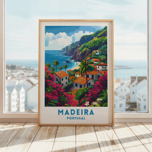 Madeira Eiland Reizen Poster Portugal kunst aan de