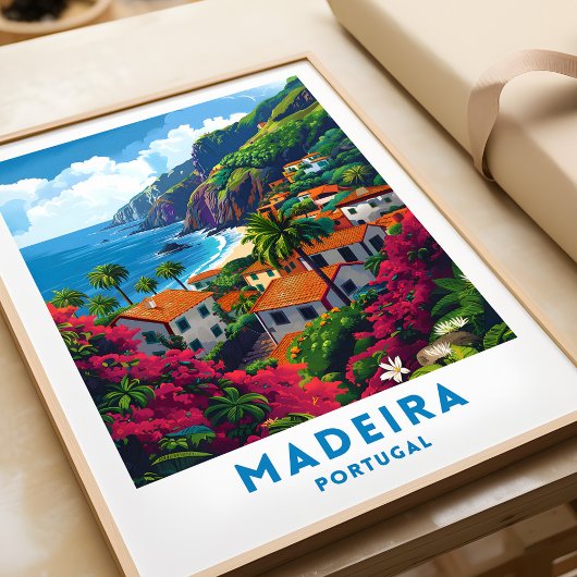 Madeira Eiland Reizen Poster Portugal kunst aan de