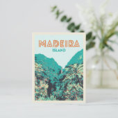 Madeira eilandvegetatie illustratie Portugal Briefkaart (Staand voorkant)