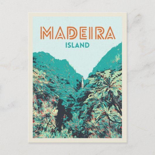 Madeira eilandvegetatie illustratie Portugal Briefkaart (Voorkant)