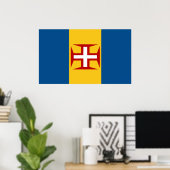 Madeira Flag Poster (Thuiskantoor)