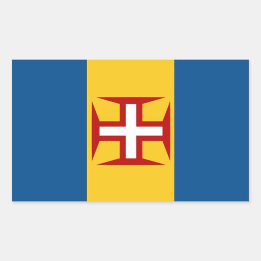 Madeira Flag Rechthoekige Sticker (Voorkant)