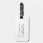 Madeira Hibiscus Bloemeneiland Portugal Souvenir Bagagelabel (Achterkant verticaal)