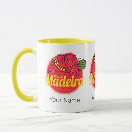 Madeira Hibiscus Bloemeneiland Portugal Souvenir Mok (Links)
