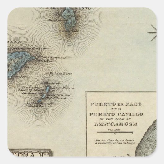 Madeira Ids Vierkante Sticker (Voorkant)