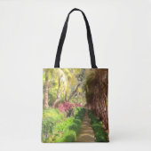 Madeira Island Sidewalk, een Garden Walk. Tote Bag (Voorkant)