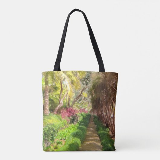 Madeira Island Sidewalk, een Garden Walk. Tote Bag (Achterkant)