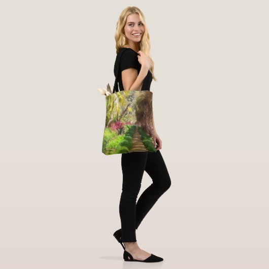 Madeira Island Sidewalk, een Garden Walk. Tote Bag (Op model)