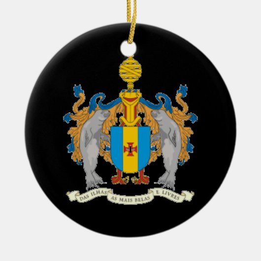 Madeira kerstversiering keramisch ornament (Voorkant)