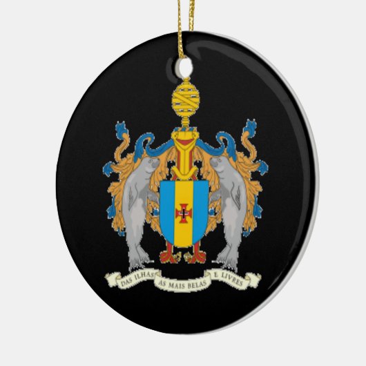 Madeira kerstversiering keramisch ornament (Links)