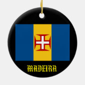 Madeira kerstversiering keramisch ornament (Achterkant)