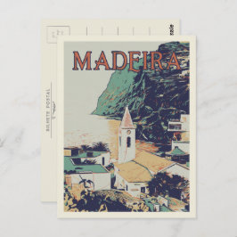 Madeira landschapsillustratie Portugal Briefkaart