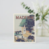 Madeira landschapsillustratie Portugal Briefkaart (Staand voorkant)
