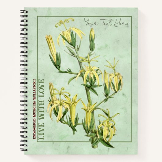 Madeira Marvel: Musschia wollastonii Notitieboek (Voorkant)