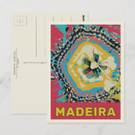 Madeira passion flower illustratie Portugal Briefkaart