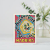 Madeira passion flower illustratie Portugal Briefkaart (Staand voorkant)