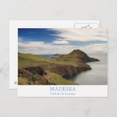 Madeira - Ponta de Sao Lourenco briefkaart met tek (Voorkant / Achterkant)