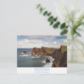 Madeira - Ponta de Sao Lourenco briefkaart met tek (Staand voorkant)