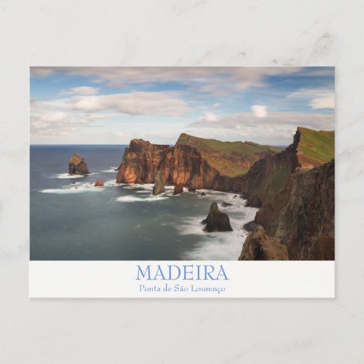 Madeira - Ponta de Sao Lourenco briefkaart met tek (Voorkant)