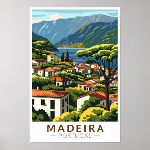 Madeira Portugal Eiland Reis Kunst Vintage Poster
