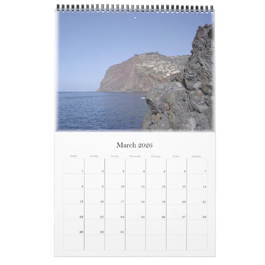 Madeira - Portugal - Europa Kalender (Mar 2026)